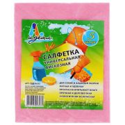 Салфетки из вискозы 5 шт. 36х30см (Розовые) «Универсальные» Идеал (х1/40)