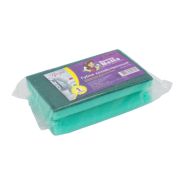 Губка большая универсальная, санитарная 140х85х45мм «Мега Профи», абразивная (х1/40)