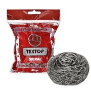 Мочалка метал. спиральная для посуды 40 г Текстоп (х1/120) Китай