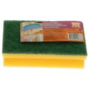 Губка большая универсальная, санитарная 140х90х43мм ТЕТ, профиль, абразив (х5/385)