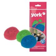 Губки для мытья посуды 3 шт. сетчатые/пластик (3 шт/уп) York (х1/100) Китай
