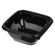 Контейнер без крыш. «Кубик» квадрат. ПП СпК-1212, 375мл 126х126х52мм цвет Черный СТП (х50/500)