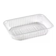 Контейнер низкий без крыш. прямоуг. ПП 500мл 186х132мм цвет прозр. ЮП (х100/500)