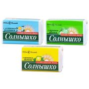 Мыло хозяйственное 140г НК «Солнышко», ассорти (х4/48)