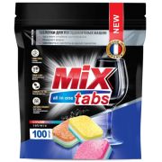 Таблетки для посудомоечных машин MIX TABS «Все в одном», 100 шт. (х1/3)