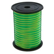 Лента упаковочная 228мх5мм (Зеленая с золотой полосой) (х1/5) Китай