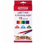 Карандаши цветные 12 шт., упаковка картон с европодвесом, ассорти [упаковка]