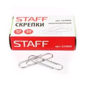 Скрепки Дл:50мм картонная упаковка (х1/72)