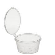 Соусник с верхним закрытием круглый 50мл 1245 «Стандарт» ПП цвет прозр. ОЗЛП/ВЗЛП (х80/1200)