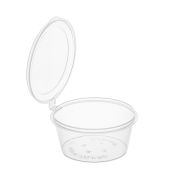 Соусник с верхним закрытием круглый («2023») 80мл 1256 D=70мм цвет прозр. ОЗЛП/ВЗЛП (х80/960)