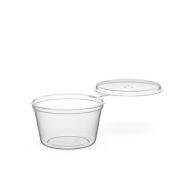 Соусник с внутренней крышкой круглый с отверстиями 30мл D=51мм ПП цвет прозр. Перинт (х80/1760)