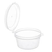 Соусник с верхним закрытием круглый 80мл 1257 (с упорами), 71,7мм цвет черный ОЗЛП/ВЗЛП (х80/960)