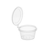 Соусник с верхним закрытием круглый («2023») 30мл 1236 D=50мм цвет прозр. ОЗЛП/ВЗЛП (х80/1920)