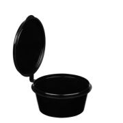 Соусник с верхним закрытием круглый («2023») 50мл 1246, D=60мм цвет Черный ОЗЛП/ВЗЛП (х80/1200)