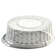 Крышка для тортницы круглая ПЭТ УК-280В-06 D=285мм Выс:105мм цвет прозр. (х1/70)