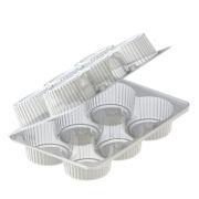 Контейнер «6 гнёзд» с совмещ. крыш. прямоуг. ПЭТ УК-14 181х121х57мм цвет прозр. (х420)