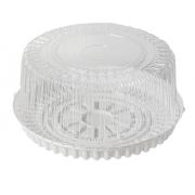 Тортница с крыш. круглая (белое дно) SL 305M D=285мм Выс:110мм цвет Белый Инлайн (х50)