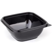 Контейнер без крыш. «Кубик» квадрат. ПЭТ СпК-1212, 375мл 126х126х52мм цвет Черный СТП (х50/500)