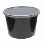 Банка с крыш. круглая ПП 1240Ч 500мл D=112мм цвет Черный ОЗЛП/ВЗЛП (х198)