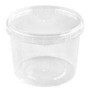 Банка с крыш. круглая с кз ПП 1216, 800мл D=122мм цвет прозр. ОЗЛП/ВЗЛП (х1/150)