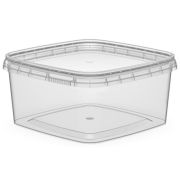 Банка под пресервы без крыш. квадрат. (к/з) ПП 600мл 131х131мм цвет прозр. Перинт (х200)