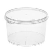 Банка с крыш. круглая с кз ПП 550мл D=118мм Выс:72мм цвет прозр. ОЗЛП/ВЗЛП (х1/180)