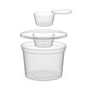 Крышка к банке под пресервы круглая для соусника ПП для 360, 500, 600мл 112мм цвет Прозрачный (Перинт)