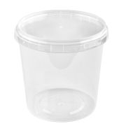 Банка с крыш. круглая с кз ПП 1217КП 1000мл D=122мм цвет прозр. ОЗЛП/ВЗЛП (х150)