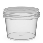Банка под пресервы «Шарм» резьбовая без крышки круглая ПП 120мл D=70мм цвет Прозрачный Перинт (х528)