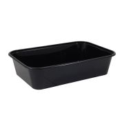 Лоток (контейнер) прямоуг. ПП под запайку 550мл 175х117х40,4мм цвет Черный Перинт (х550)
