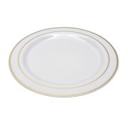 Тарелка белая с золотой полосой «Deluxe Gold» ПС 190мм цвет Белый (х10/200)