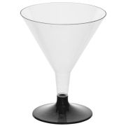 Бокал для мартини с черной ножкой 6 шт. цвет прозр. 100мл (х6/252)