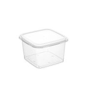 300мл квадрат. контейнер прозр. с крыш. ПП 1556КПК 300мл 92х92х57мм цвет прозр. ОЗЛП/ВЗЛП (х1/387)