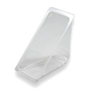 Контейнер с совмещенной крышкой 4-х слойный треугольный (для сэндвичей) ПП СпК-1808, 165x87x66мм цвет Прозрачный (х400)