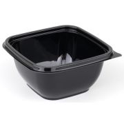 Контейнер без крыш. «Кубик» квадрат. ПЭТ СпК-1212, 500мл 126х126х60мм цвет Черный СТП (х50/500)