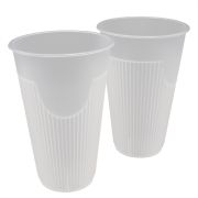 Стакан для гор напитков «зимний» ПП 1035п D=90мм цвет прозр. 450мл ОЗЛП/ВЗЛП (х8/160)