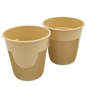 Стакан для гор напитков «зимний» ПП 1033крф D=90мм цвет Крафт 250мл ОЗЛП/ВЗЛП (х13/260)