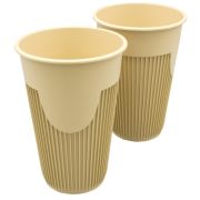 Стакан для гор напитков «зимний» ПП 1035крф D=90мм цвет Крафт 450мл ОЗЛП/ВЗЛП (х8/160)