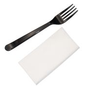 Набор столовых приборов 2 (вилка 180 черн, салфетка 24х24) ОЗЛП/ВЗЛП (х1/400)