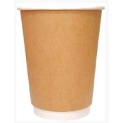 Стакан бумажный 2сл. DW9, 200/260мл цвет Крафт Гладкий Для горячих напитков (х20/500)