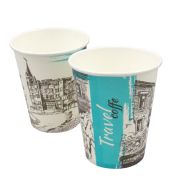 Стакан бумажный 1сл. SP9, 200/260мл «Город лайт» (190+15) Для горячих напитков (х50/1000)