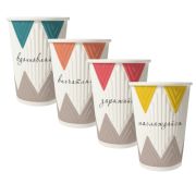 Стакан бумажный 2сл. NDW16, 400/473мл «Кофе-пауза» микс 4 цвета Для горячих напитков СкандиПакк (х30/600)