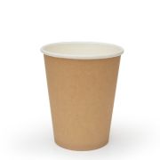 Стакан бумажный 1сл. SP9, 200/260мл цвет Крафт (245+20) Для горячих напитков (х75/1500)