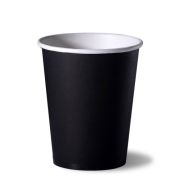 Стакан бумажный 1сл. SP12, 300/355мл цвет Черный (245+20) Для горячих напитков (х50/1000)