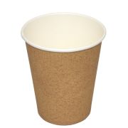 Стакан бумажный 1сл. SP9, 200/260мл цвет Крафт Пробка (190+15) Для горячих напитков (х50/1000)
