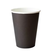 Стакан бумажный 1сл. SP12, 300/355мл цвет Черный Для горячих напитков (х50/1000)
