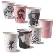 Стакан бумажный 1сл. SP9S 200/260мл «Пожелания» (230+15) (х50/1000)