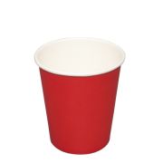 Стакан бумажный 1сл. SP9, 200/260мл цвет Красный Для горячих напитков (х75/1500)