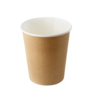 Стакан бумажный 1сл. SP9 200/260мл цвет Крафт (190+15) для горячих напитков Экопак (х50/1000)