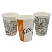 Стакан бумажный 1сл. SP12, 300/355мл «Сити» (260+15) (х50/1000)